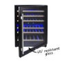 electriQ 51 Bottle Capacity Full Range Dual Zone Wine Cooler - Black