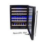 electriQ 51 Bottle Capacity Full Range Dual Zone Wine Cooler - Black