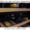 electriQ 51 Bottle Capacity Full Range Dual Zone Wine Cooler - Black