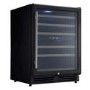 electriQ 51 Bottle Capacity Full Range Dual Zone Wine Cooler - Black