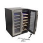 GRADE A2 - electriQ 36 Bottle Freestanding Under Counter Wine Cooler Dual Zone 60cm Wide 82cm Tall - Stainless Steel