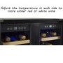 GRADE A2 - electriQ 60cm  36 Bottle Wine Cooler  Dual Temperature Dual Zone Double Door - Stainless Steel