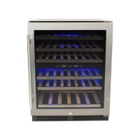 GRADE A2 - ElectrIQ 60cm Wine Cooler Full Range Dual Zone - Stainless Steel