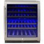 Refurbished electriQ EQWINE60SFDZ 51 Bottle Full Range Dual Zone Wine Cooler Stainless Steel
