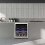 Refurbished electriQ EQWINE60SFDZ 51 Bottle Full Range Dual Zone Wine Cooler Stainless Steel