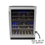 GRADE A2 - ElectrIQ 60cm Wine Cooler Full Range Dual Zone - Stainless Steel