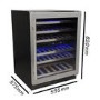 GRADE A2 - ElectrIQ 60cm Wine Cooler Full Range Dual Zone - Stainless Steel