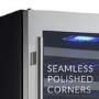 GRADE A2 - ElectrIQ 60cm Wine Cooler Full Range Dual Zone - Stainless Steel