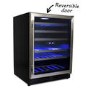 GRADE A3 - electriQ 60cm Wide 51 Bottle Dual Zone Wine Cooler - Stainless Steel/Black