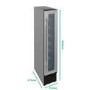 Refurbished electriQ EQWINECH15SS Freestanding 7 Bottle Single Zone Wine Cooler Stainless Steel
