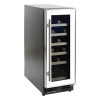 electriQ 18 Bottle Freestanding Under Counter Wine Cooler Single Zone 30cm Wide 82cm Tall - White