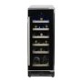 Refurbished electriQ EQWINECH30 Freestanding 18 Bottle Single Zone Under Counter Wine Cooler Stainless Steel