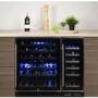 Refurbished electriQ EQWINECH30 Freestanding 18 Bottle Single Zone Under Counter Wine Cooler Black