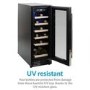 Refurbished electriQ EQWINECH30 Freestanding 18 Bottle Single Zone Under Counter Wine Cooler Stainless Steel