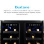 electriQ 36 Bottle Capacity Full Range Dual Zone Under Counter Wine Cooler - Black