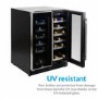 electriQ 36 Bottle Capacity Full Range Dual Zone Under Counter Wine Cooler - Black