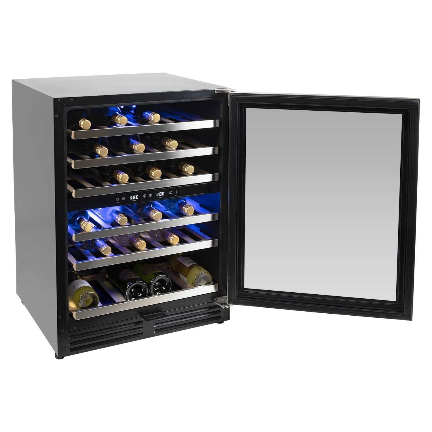 electriQ 51 Bottle Freestanding Under Counter Wine Cooler Full Dual Z EQWINECH60 eBay