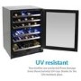 electriQ 51 Bottle Capacity Full Range Dual Zone Freestanding Wine Cooler - Black