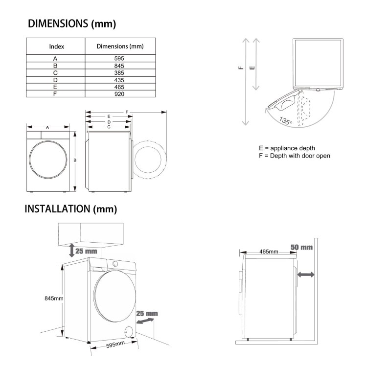 electriQ 7kg 1200rpm Washing Machine - White