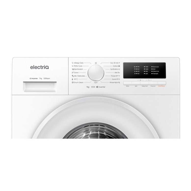 electriQ 7kg 1200rpm Washing Machine - White