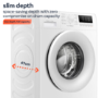 electriQ 7kg 1200rpm Slim Washing Machine - White