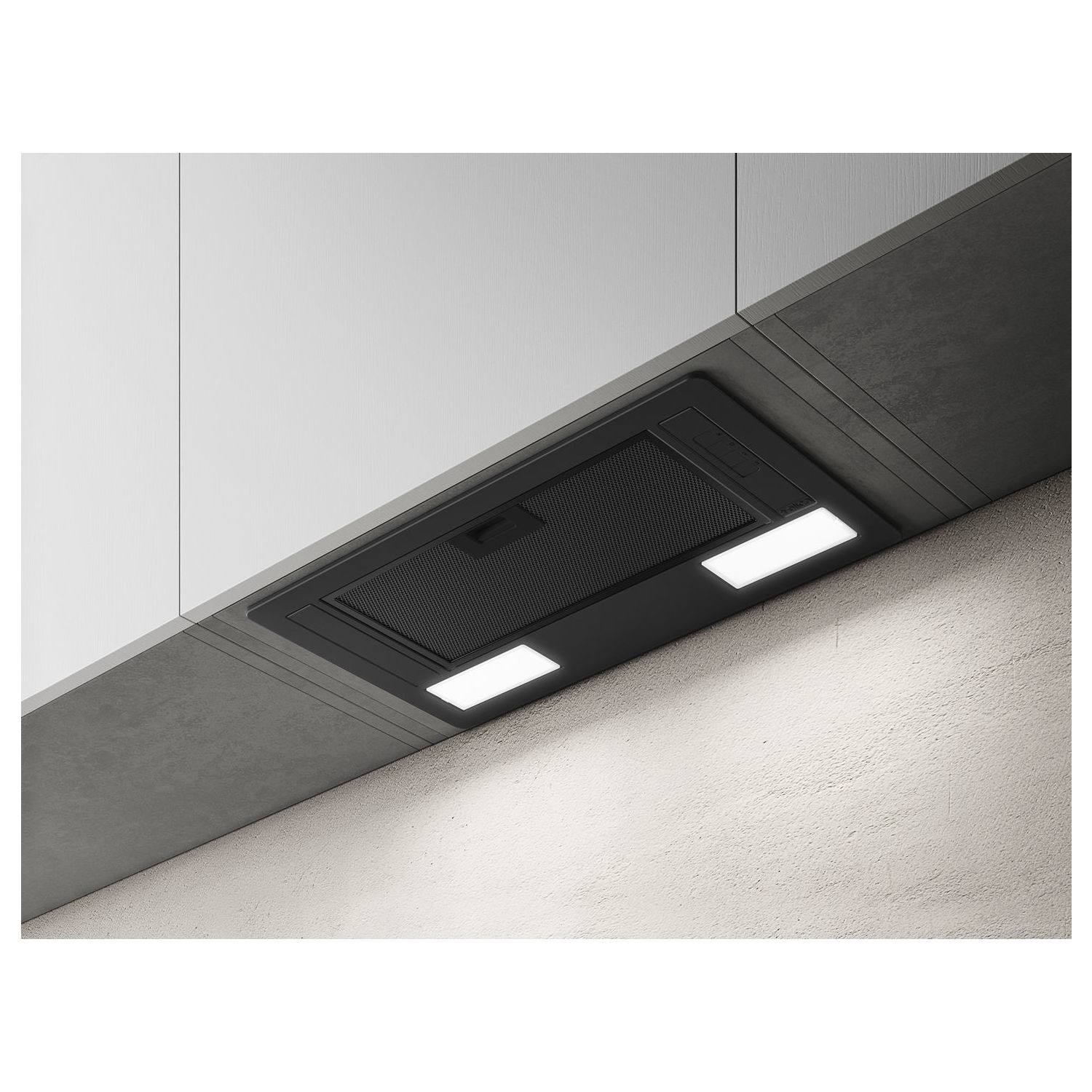 Elica ERA-LUX-BLK-60 Deluxe 54cm Canopy Cooker Hood - Black