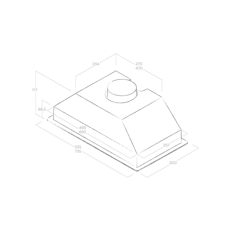 Elica 80cm Canopy Cooker Hood - Stainless Steel