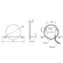 Round Backlit Heated Bathroom Mirror with Lights & Oak Shelf 500mm - Ersa