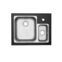 Astracast ES15XXHOMESKR Edge Sio 1.5 Bowl Stainless Steel Sink with Black Glass Surround