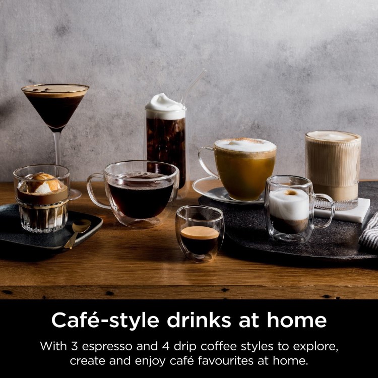 Ninja ES601UK Luxe Café Premier – 3-in-1 Bean-to-Cup Espresso Machine with Integrated Grinder & Milk Frother