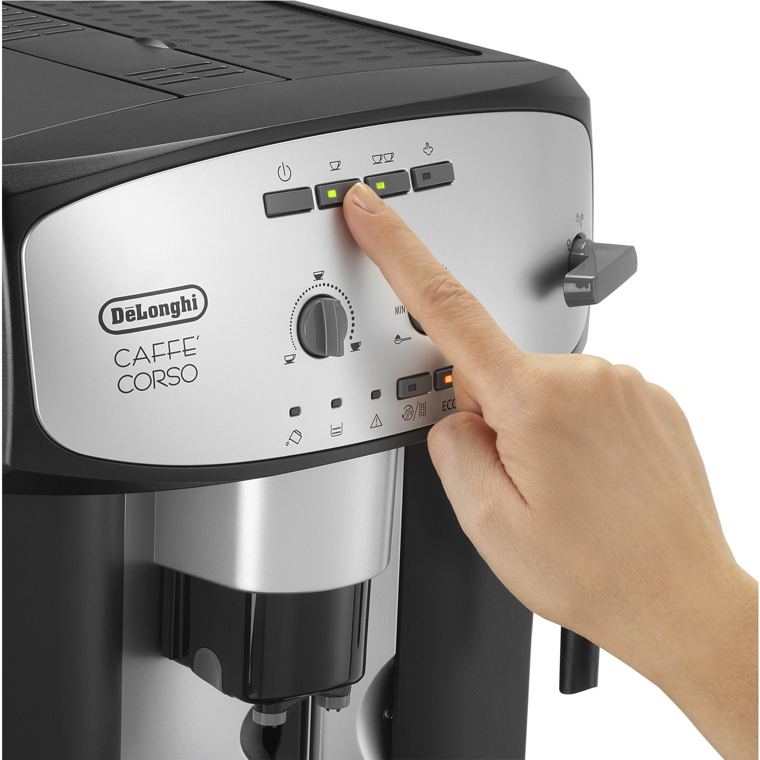 cappuccino cafetière expresso ESAM2800.SB De'Longhi Caffe' Corso Machine à café entièrement automatique Bean to Cup R132212012 argent et noir 
