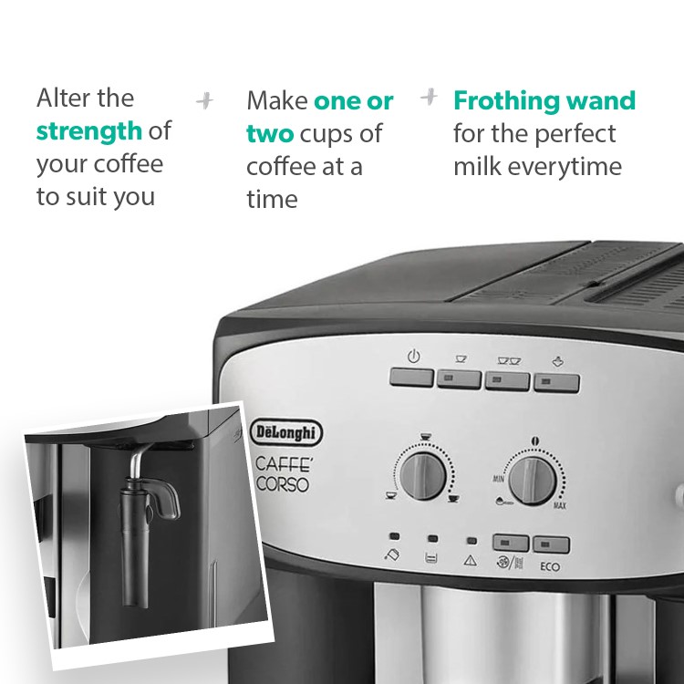 Refurbished Delonghi ESAM2800.SB 15 Bar Caffe Corso Bean To Cup Coffee Machine