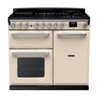 Rangemaster Estel Deluxe 100cm Dual Fuel Range Cooker - Pale Cream + Chrome Rangemaster Estel Deluxe 100cm Dual Fuel Range Cooker - Pale Cream + Chrome