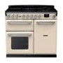 Rangemaster Estel Deluxe 100cm Dual Fuel Range Cooker - Pale Cream + Chrome