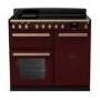 Rangemaster Estel Deluxe 100cm Induction Range Cooker - Bordeaux + Brass