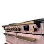 Rangemaster Estel Deluxe 100cm Induction Range Cooker - Pale Pink + Brass