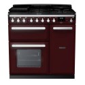 ESDL90DFPBOR/CM1 Rangemaster Estel Deluxe 90cm Dual Fuel Range Cooker - Bordeaux + Chrome
