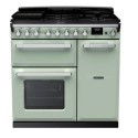 ESDL90DFPMNT/CM1 Rangemaster Estel Deluxe 90cm Dual Fuel Range Cooker - Mint + Chrome