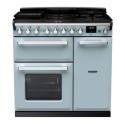 ESDL90DFPMSB/CM1 Rangemaster Estel Deluxe 90cm Dual Fuel Range Cooker - Misty Blue + Chrome