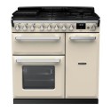 ESDL90DFPPCR/CM1 Rangemaster Estel Deluxe 90cm Dual Fuel Range Cooker - Pale Cream + Chrome