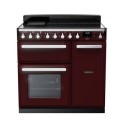 ESDL90EIPBOR/CM1 Rangemaster Estel Deluxe 90cm Induction Range Cooker - Bordeaux + Chrome