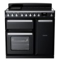 ESDL90EIPGBL/CM1 Rangemaster Estel Deluxe 90cm Induction Range Cooker - Gloss Black + Chrome