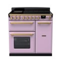 ESDL90EIPHTH/AB1 Rangemaster Estel Deluxe 90cm Induction Range Cooker - Heather + Brass