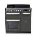 ESDL90EIPSLT/CM1 Rangemaster Estel Deluxe 90cm Induction Range Cooker - Slate + Chrome