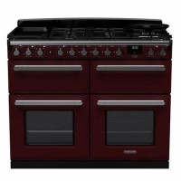 Rangemaster Estel Deluxe 110cm Dual Fuel Range Cooker - Bordeaux + Chrome
