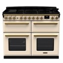 ESDLB110DFPPCR/AB1 Rangemaster Estel Deluxe 110cm Dual Fuel Range Cooker - Pale Cream + Brass