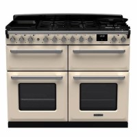 Rangemaster Estel Deluxe 110cm Dual Fuel Range Cooker - Pale Cream + Chrome