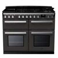 Rangemaster Estel Deluxe 110cm Dual Fuel Range Cooker - Slate + Chrome