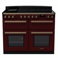 Rangemaster Estel Deluxe 110cm Induction Range Cooker - Bordeaux + Brass Rangemaster Estel Deluxe 110cm Induction Range Cooker - Bordeaux + Brass