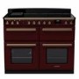 Rangemaster Estel Deluxe 110cm Induction Range Cooker - Bordeaux + Brass